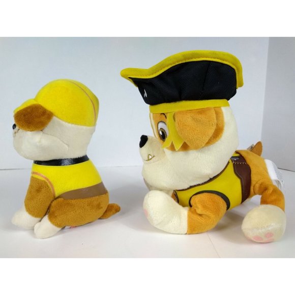 PAW PATROL Rubble 7" Pirate + 6" Worker Rubble+ 9" Police Girl Stuffed Plush Toy - Picture 3 of 12